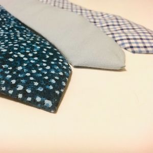 Navy and Light Blue Pattern Tie Bundle